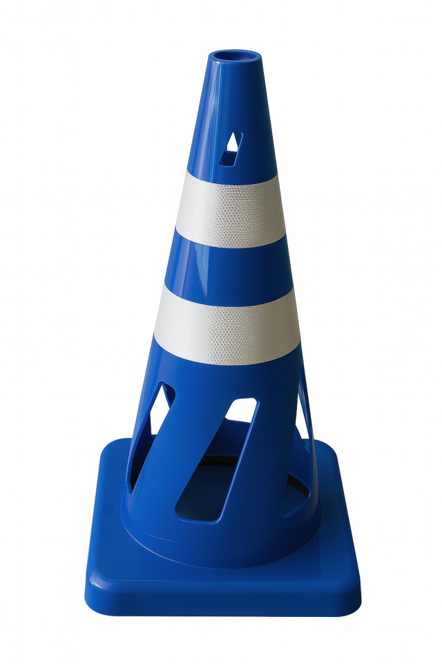 【法人・個人事業主様限定】セーフティホールコーン 穴あきコーン 青 1本 806407-02BLWH