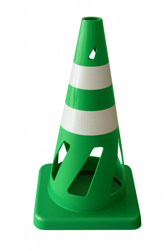 【法人・個人事業主様限定】セーフティホールコーン 穴あきコーン 緑 1本 806407-02GRWH