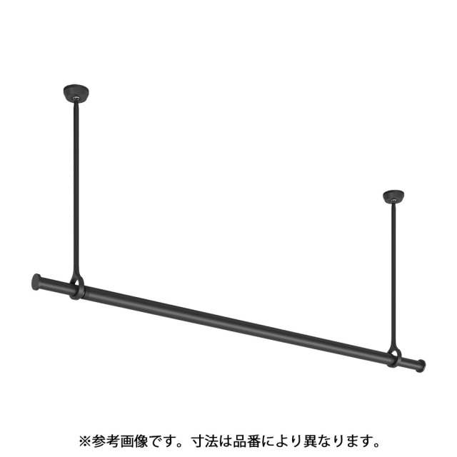 TOSO ランドリーバー LB1 本体バー・吊りポール・ブラケットセット ブラック M(1450～2340mm)×H250mm TOSO30019999