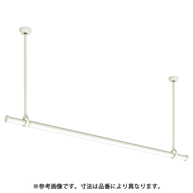 TOSO ランドリーバー LB1 本体バー・吊りポール・ブラケットセット ホワイト M(1450～2340mm)×H450mm TOSO30020006