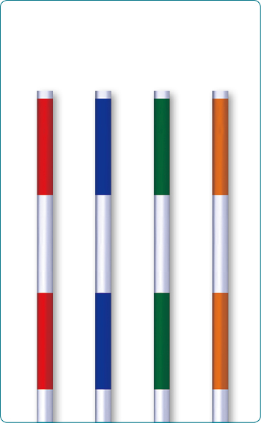 工事資材コム アルミスノーポール２ｍ緑反射 １０本１組