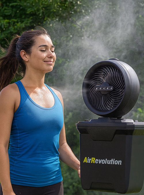 工事資材コム｜ミストファン ミスト扇風機 AirRevolution arm-01