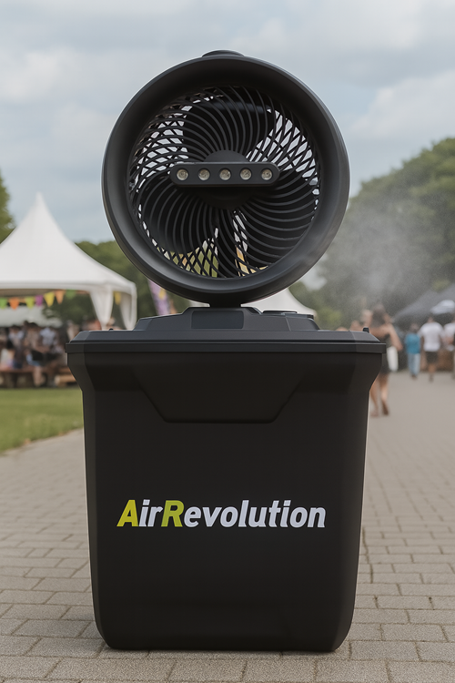 工事資材コム｜ミストファン ミスト扇風機 AirRevolution arm-01