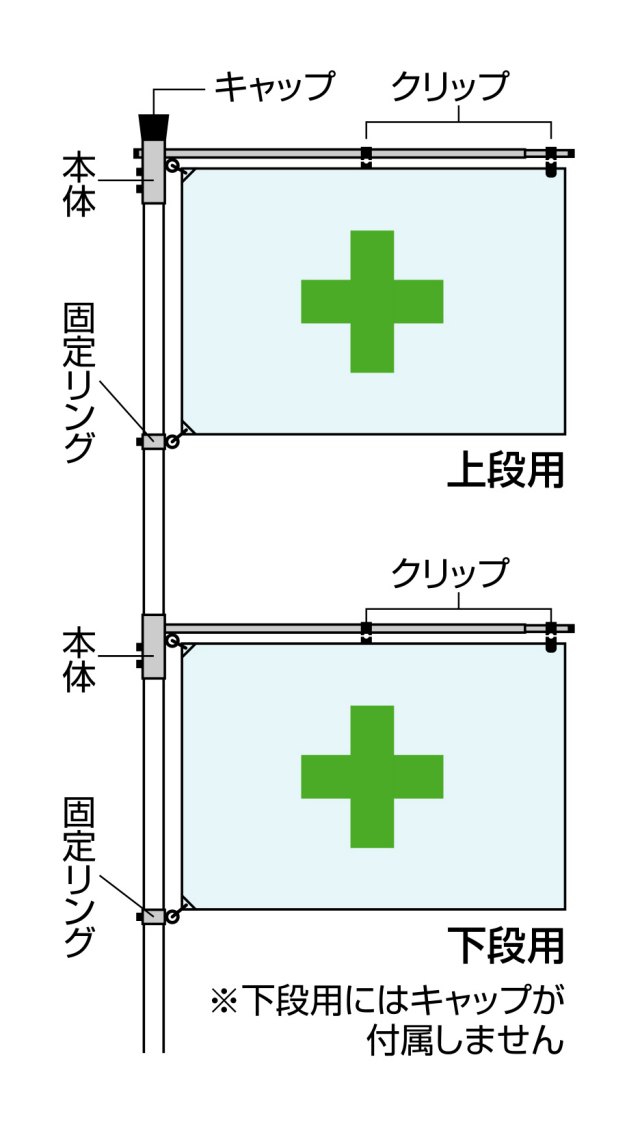 工事資材コム｜フラッグキーパー 兼用型（上下兼用タイプ）