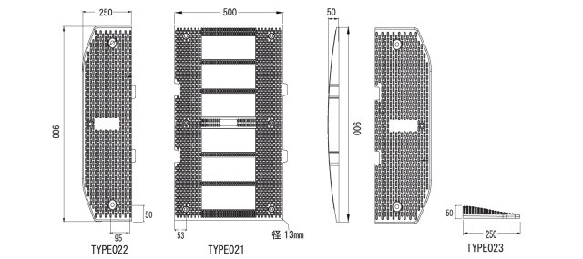 工事資材コム｜ゴム製減速帯（ハンプ）「減速くん TYPE2」 3Mセット