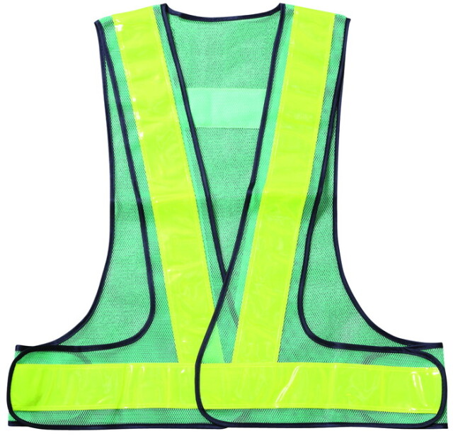 高輝度マイクロプリズム反射ベスト 60mm幅テープ 緑 メッシュ / ライムイエロー 反射材