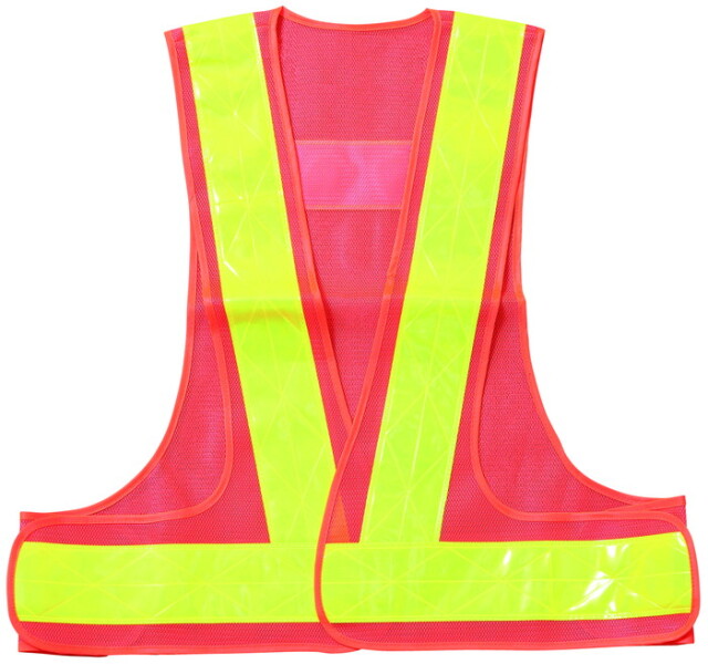 高輝度マイクロプリズム反射ベスト 70mm幅テープ 橙 メッシュ / ライムイエロー 反射材