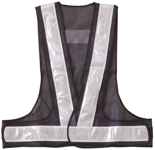 工事資材コム｜超高輝度赤色LEDベスト 60mm幅テープ 橙 メッシュ / 白