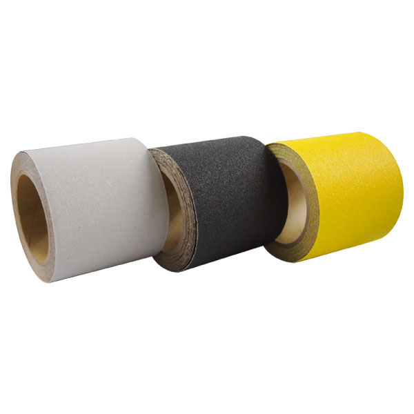 屋外用ノンスリップテープ すべらんテープ 黒・黄・グレー 100mm×5m巻 12個セット