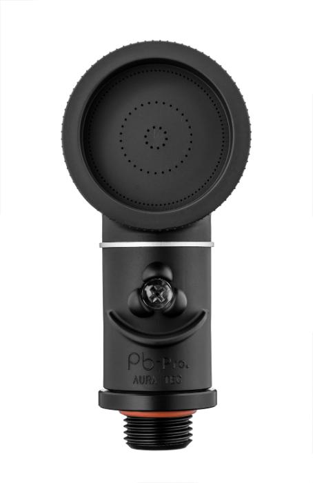 マイクロバブルシャワーピュアブルプチ 手元ストッパー付 ブラック mz-pb-009