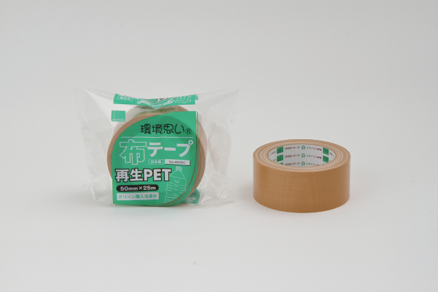 布テープ再生PET ＃452RC クリーム 50mm巾×25M 30巻入り