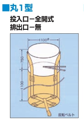 【法人・個人事業主様限定】 コンテナバック 丸1型 反転フック付・フタ付・ワンウェイタイプ 投入口－全開式 排出口－無 10枚セット sawa-0132