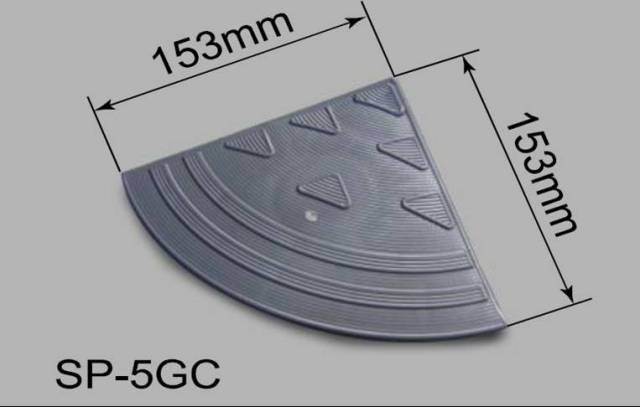 段差スロープ(ステッププレート) 段差解消スロープ 「ステッププレート SP-15GS」 高さ 150mm 屋外