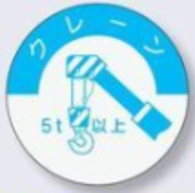 ヘルメット用ステッカー 資格者「クレーン5ｔ以上」 tks-834-a