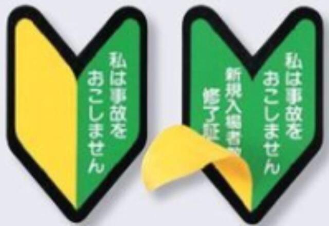 ヘルメット用ステッカー「私は事故をおこしません」 tks-893-a