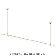 TOSO ランドリーバー LB1 本体バー・吊りポール・ブラケットセット ホワイト M(1450～2340mm)×H600mm TOSO30020007
