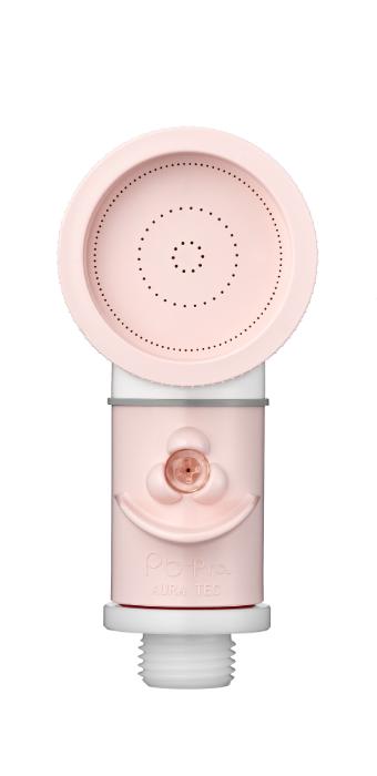 マイクロバブルシャワーピュアブルプチ 手元ストッパー付 ホワイト×ピンク mz-pb-008