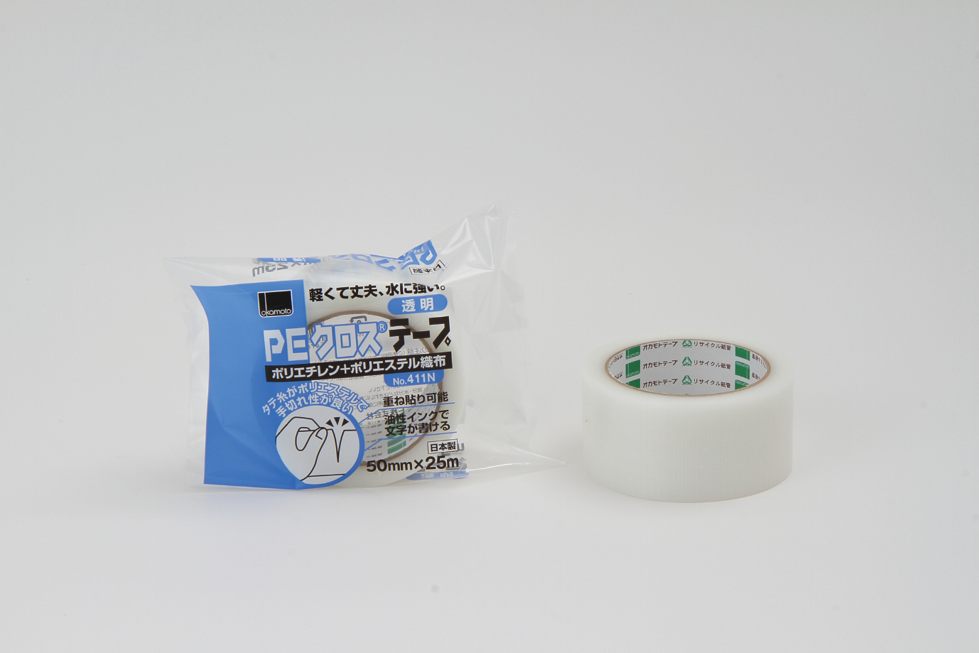 PEクロス包装用 ♯410 透明 50mm巾×25M 40巻入り