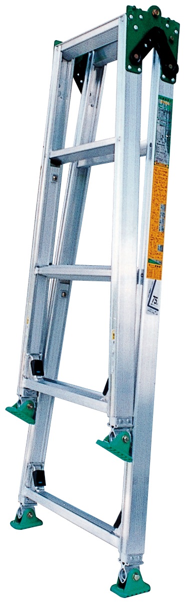 ピッチ（階段用）四脚調節式 脚異長はしご兼用脚立