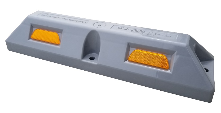 パーキングストップ100 グレー コンクリートアンカー付き 2個セット