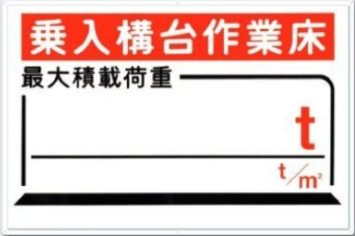 足場の積載荷重「乗入構台作業床」 tks-33-c