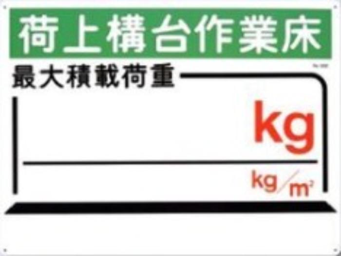 足場の積載荷重「荷上構台作業床」 tks-33-d