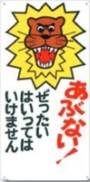 立入禁止「あぶない！ぜったいはいってはいけません」 tks-6-b