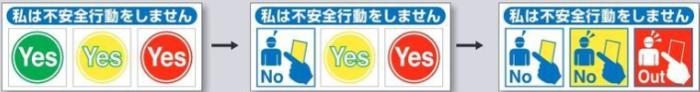 新規入場者「私は不安全行動をしません」イエローカード方式ステッカー tks-847-b