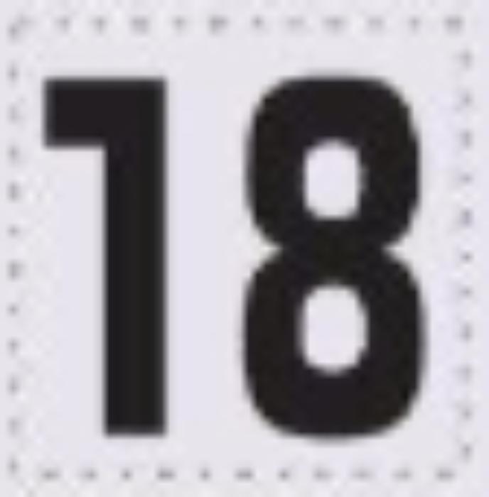 sk-561用 切り文字シール「18」 tks-sk-561-18