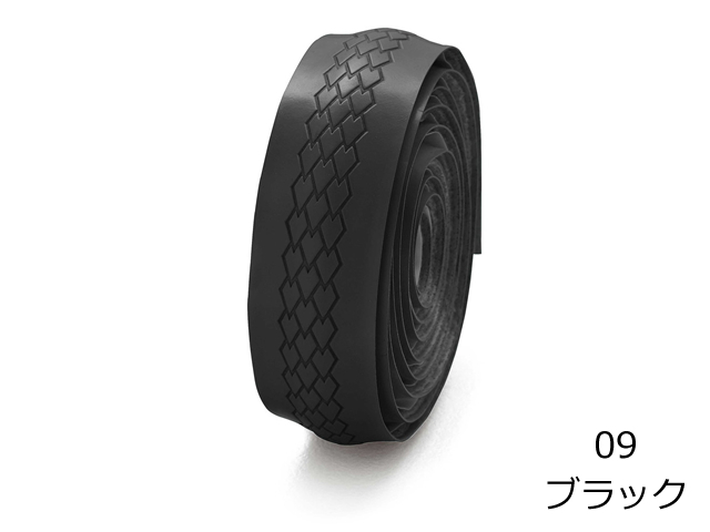 交換用PU凸凹巻きグリップ（ハタチ／BH6212-09／ブラック／グラウンド・ゴルフクラブ用）