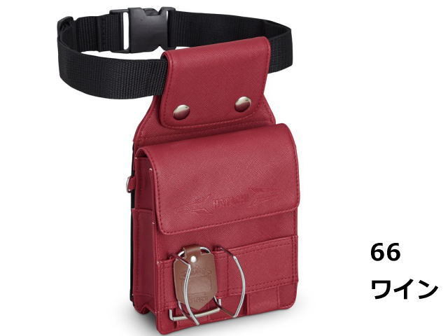 グラウンド・ゴルフ　ベルトポーチ2 カラー ワイン ハタチ　BH7911