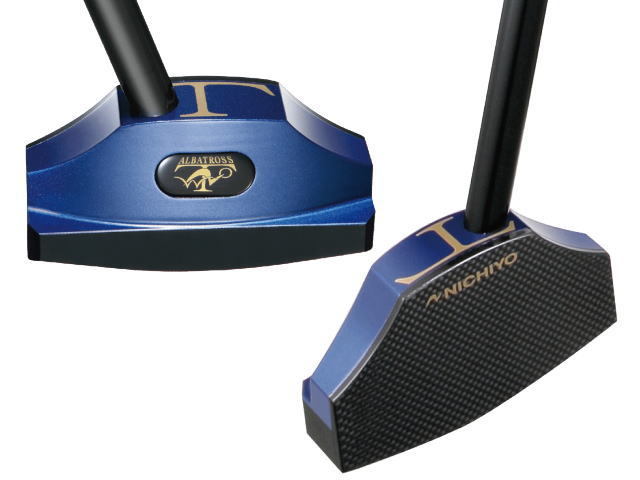 ニチヨー アルバトロス?Uモデル T-2 カラー ブルーのヘッド部分、写真左側が裏面、右側が表の打球面