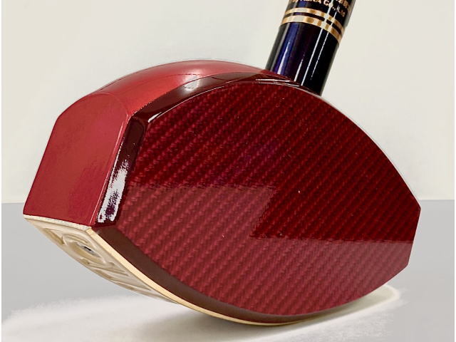 シードクラブ　アルカ　グランシア　カラーレッドのヘッド打球面