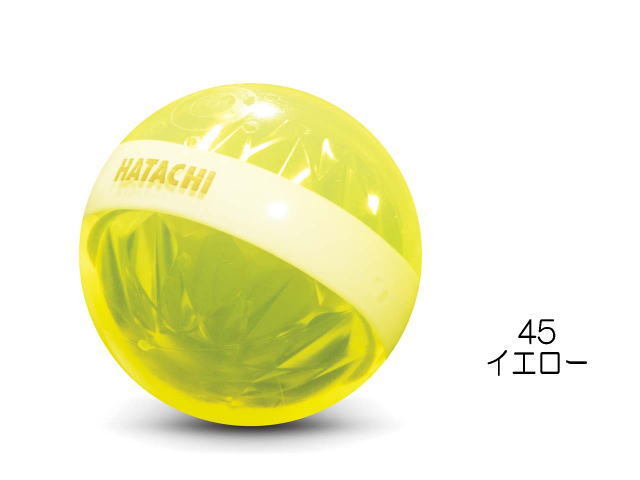 カラーイエロー、ダイヤカット　ハタチ　ph3812　パークゴルフボール