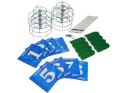 グラウンドゴルフコース用具8ホール分　ホールポストと旗とスタートマット各８枚　旗はブルーが1から8番まで