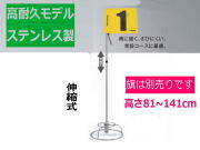 高耐久のステンレス製ホールポストセット　グラウンドゴルフコース用品　2本継ポール　ハタチ　BH5720S