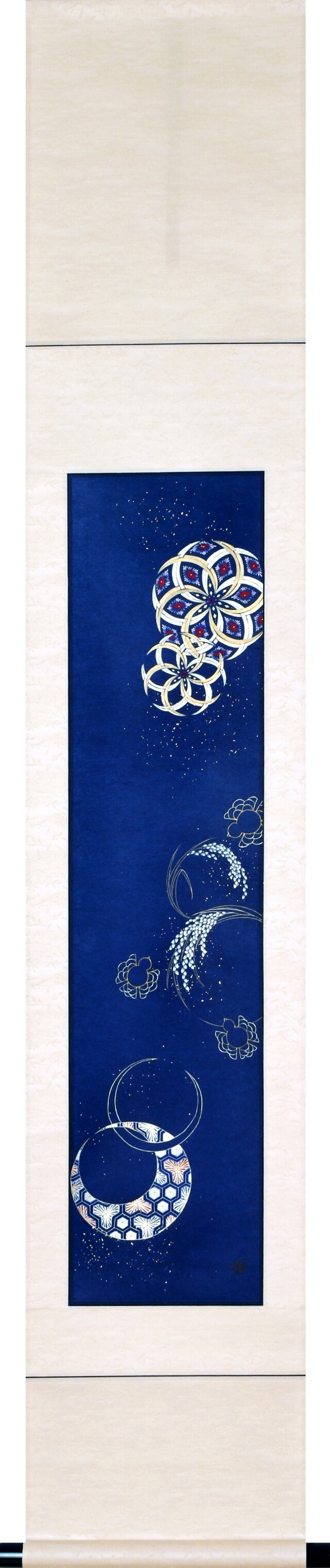掛け軸 吉祥紋六瓢雀◇藤澤真実（真作・新品）