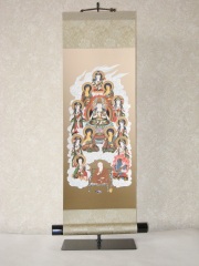 【掛軸】「十三佛」仏画 工芸 現代仏壇用 掛け軸 十三仏(工芸作品・新品)