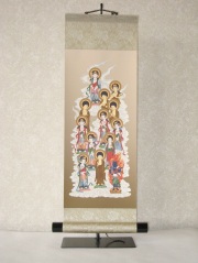 現代仏壇用 掛け軸 日蓮曼荼羅(工芸作品・新品)