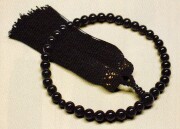 お念珠 女性用 黒オニキス 7ミリ共仕立 正頭（黒）