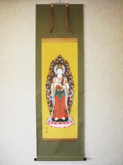 掛け軸 岩上観音◇川島玉峰（真作・新品）