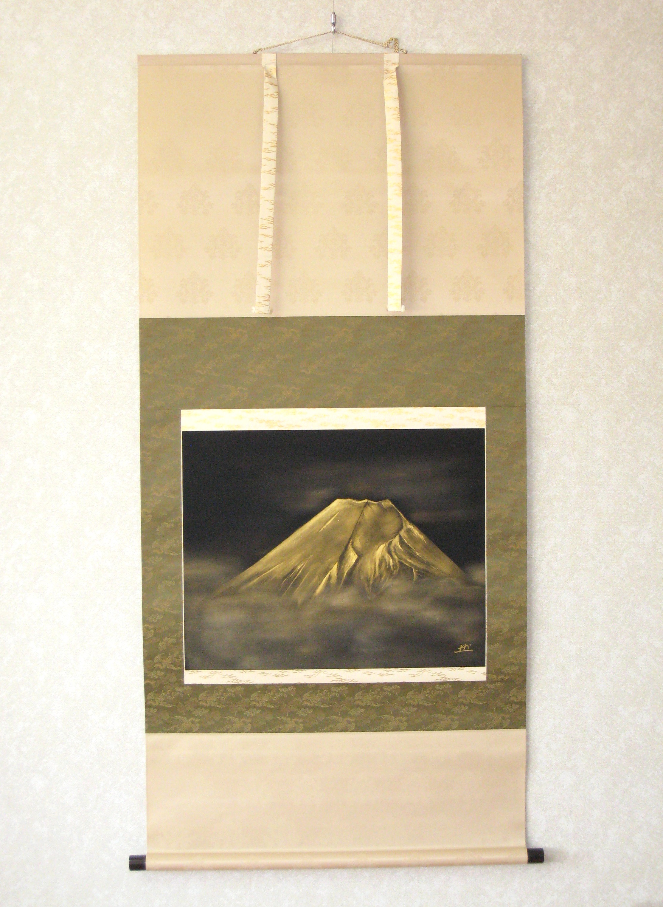 掛け軸　富士之山◆長島博山
