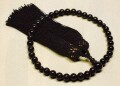 お念珠 女性用 黒オニキス 7ミリ共仕立 正頭（黒）