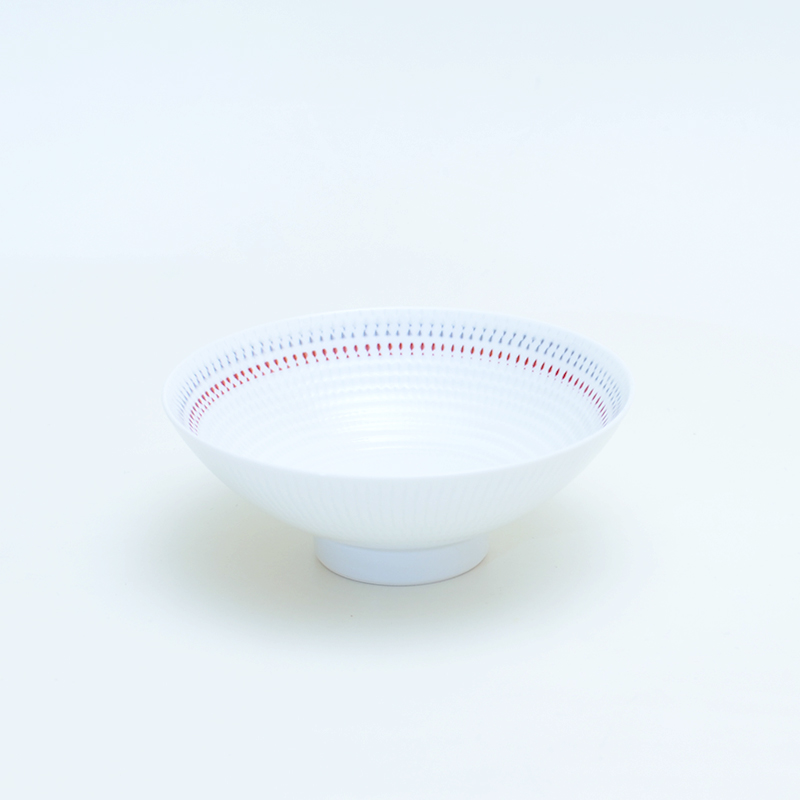 波佐見焼 一真窯 色染絆 -irozomekizuna- 平飯碗S／平茶碗S（青）