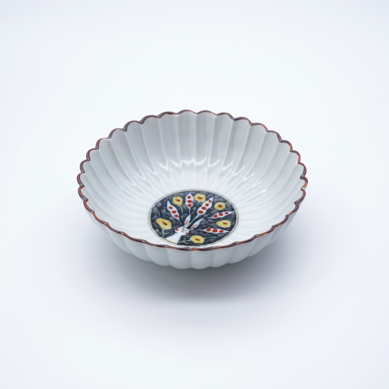 菊割6寸皿(濃)｜空萌工房(そらもえこうぼう)｜田口紀美子