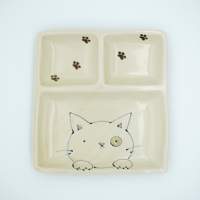 波佐見焼 福峰窯 ブチネコ 仕切プレート