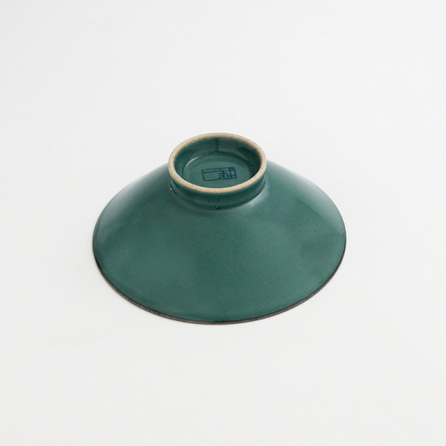 緑彩錆一珍HIRA碗