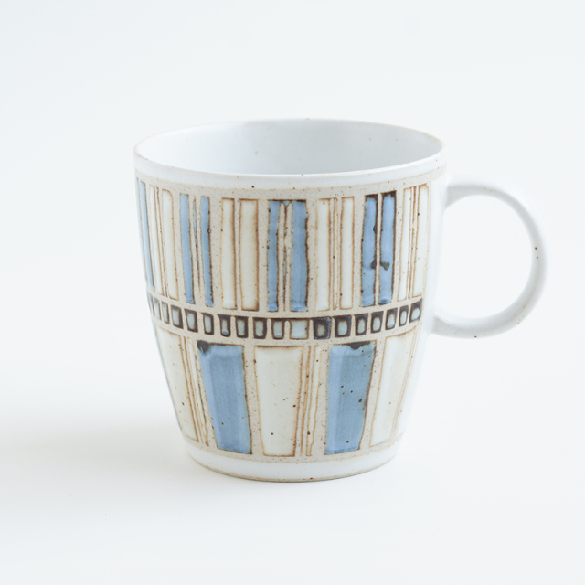 波佐見焼 一誠陶器 タイルアート【tile art】マグカップ（ブルー）