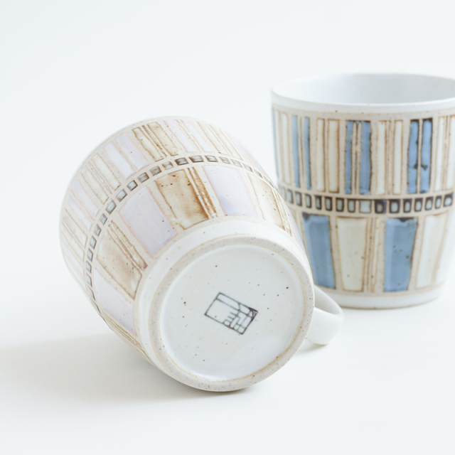 波佐見焼 一誠陶器 タイルアート【tile art】マグカップ（ブルー）