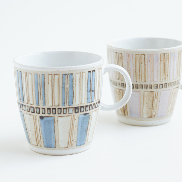 波佐見焼 一誠陶器 タイルアート【tile art】マグカップ（ブルー）